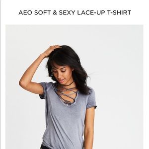 ISO American Eagle Lace Up T-shirt